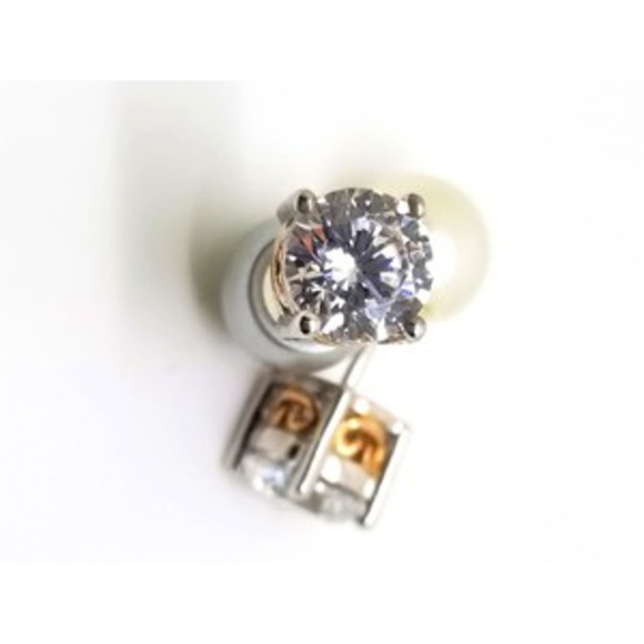 Round 3.87 Diamond Simulant Stud Multi Gem Hypoallergic Stud Earring - Picture 9 of 11